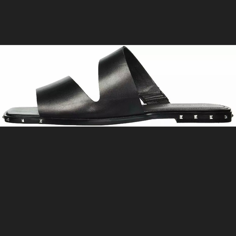 Marc Fisher Jaylin studded black leather slide